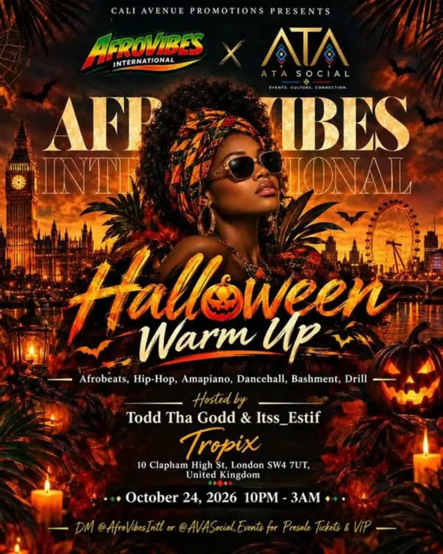 AFROVIBES INTERNATIONAL x ATA SOCIAL Halloween Warm Up