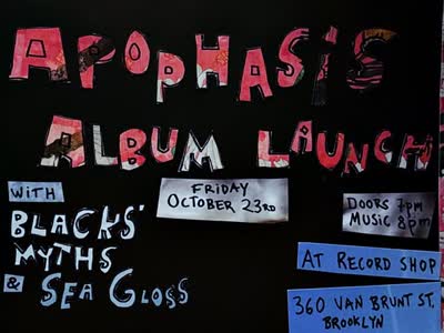 Album launch on Oct 23rd at @360recordshop
