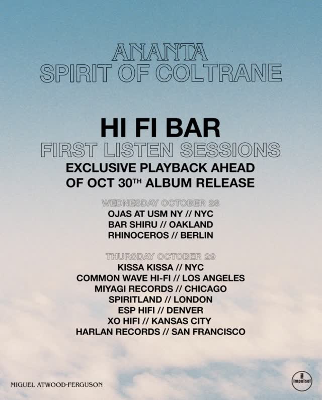 Pre-release listening session of Ananta: Spirit of Coltrane