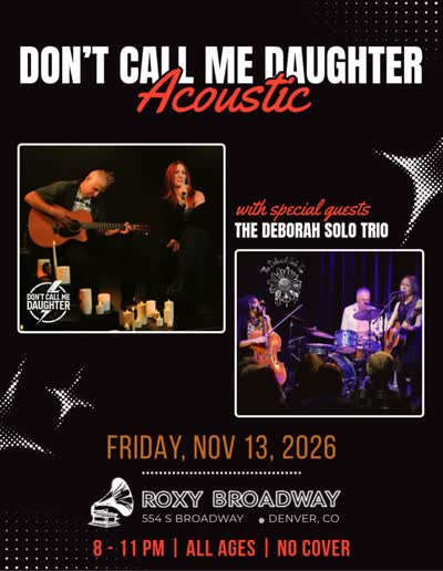 We’re going acoustic! 🎶🖤 Join us Friday, November 13 at Roxy on Broadway for a special night of ’90s alternative rock, stripped down and unplugged!