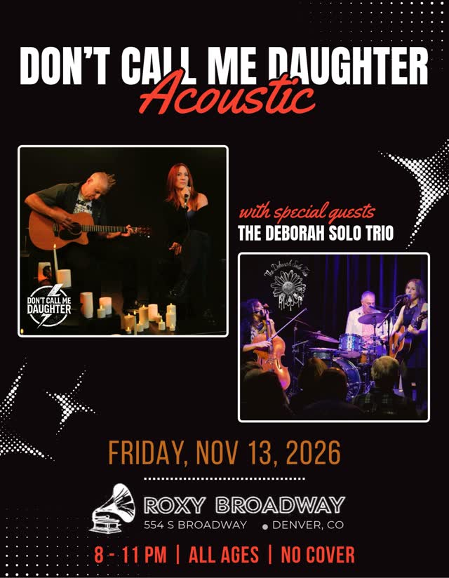 We’re going acoustic! 🎶🖤 Join us Friday, November 13 at Roxy on Broadway for a special night of ’90s alternative rock, stripped down and unplugged!
