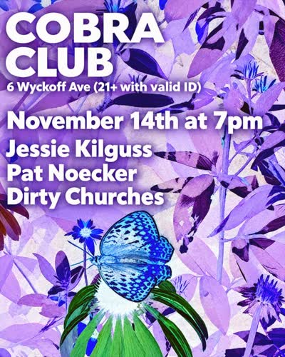 My next full band show is coming up on November 14th at @cobraclubbk with the super talented Dirty Churches and Pat Noecker.