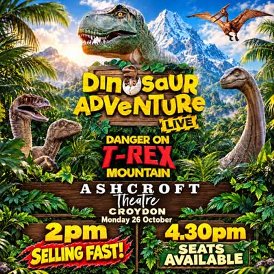 OCTOBER HALF TERM! Dinosaur Adventure Live: Danger on T-Rex Mountain