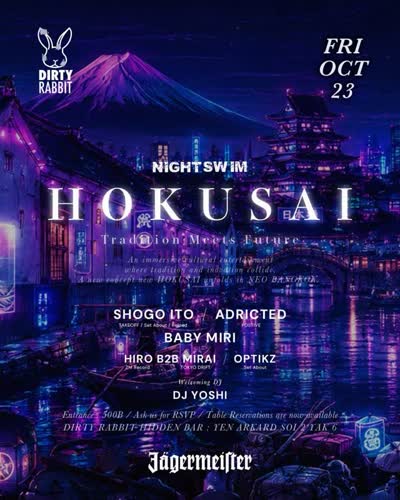HOKUSAI meets Dirty Rabbit Hidden Bar