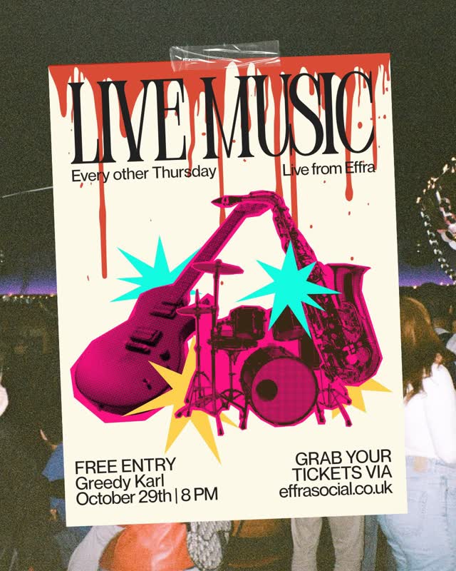 We’ll be supporting our good pals @greedy_karl next Thursday 29th of October at @effra.social . Free Entry🕺
