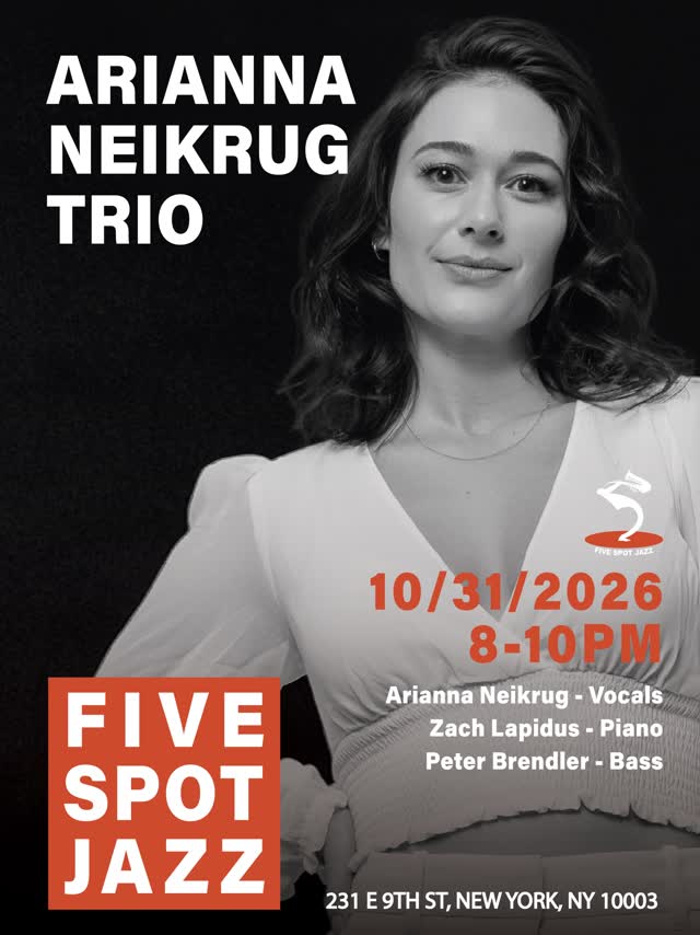 [ARIANNA NEIKRUG TRIO] Live Jazz