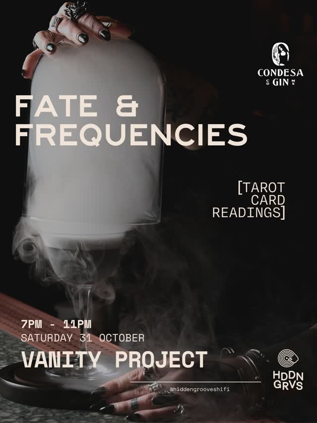 Tarot readings, Vanity Project on the decks and elixirs from Condesa Gin.