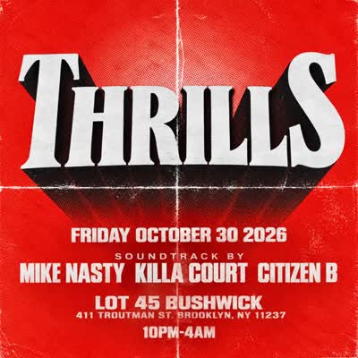 THRILLS costume party