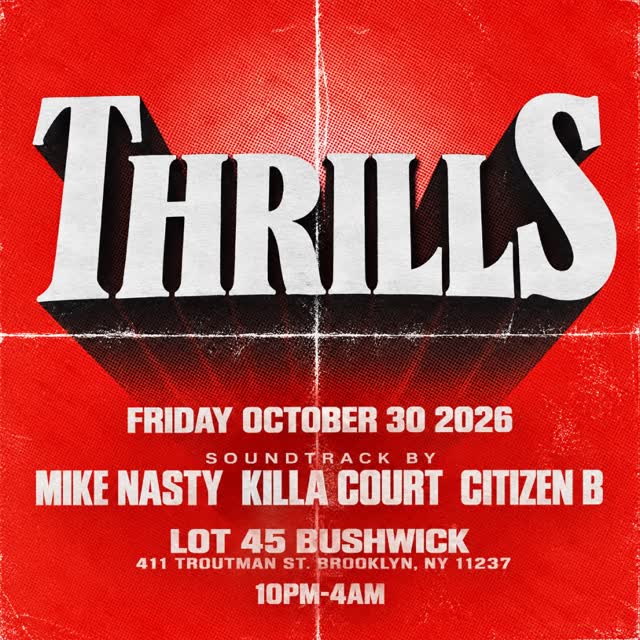 THRILLS costume party