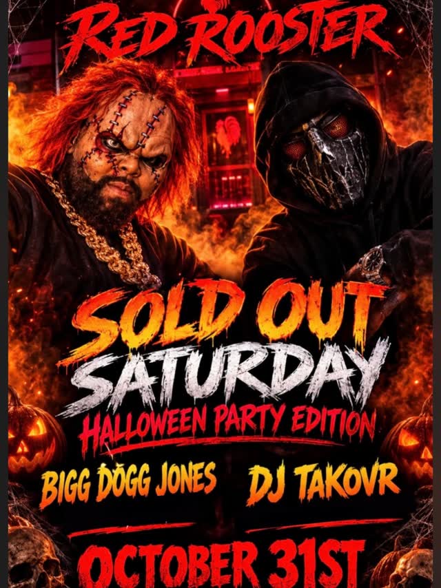 Next Saturday Night @red_rooster_houston SOLD OUT SATURDAY / Halloween Edition