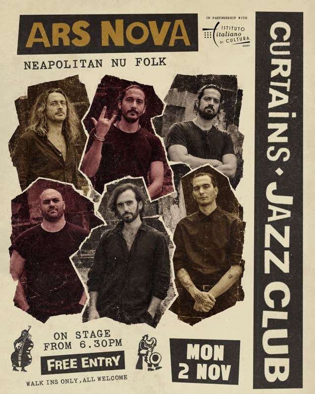 Ars Nova, live at Curtains Monday 2nd November.
