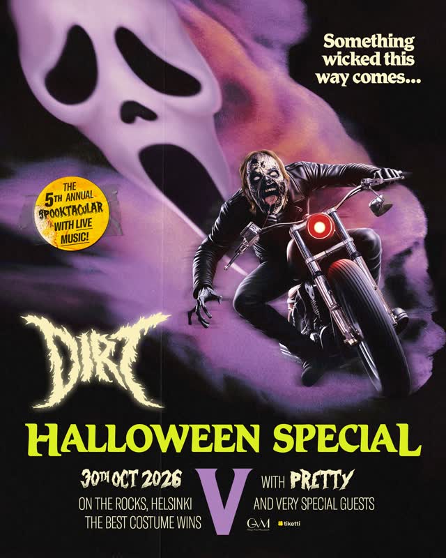 ENÄÄ VIIKKO DIRT -yhtyeen vuotuiseen HALLOWEEN SPECIALIIN