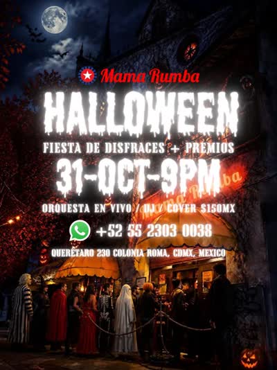 La noche más escalofriante del año llega a Mama Rumba