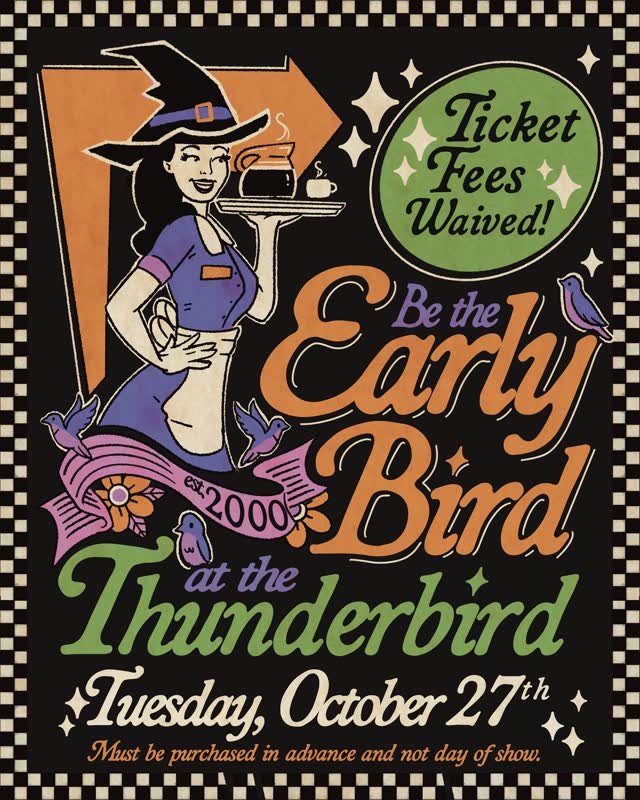 EARLY BIRD NIGHT NEXT WEEK!