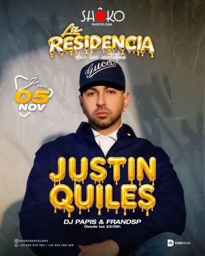 El próximo 5 de noviembre @jquiles aterriza en @shokobarcelona para protagonizar una de las grandes noches de la temporada
