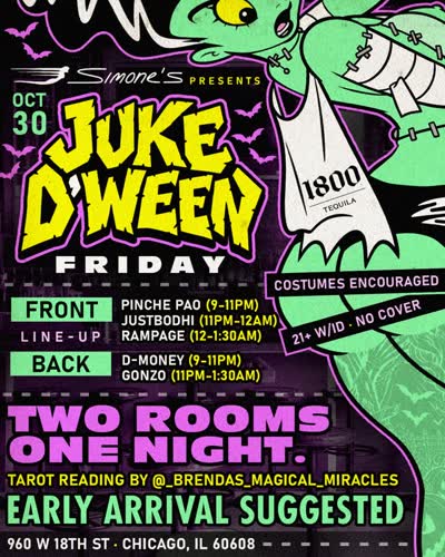 JUKEO'WEEN @simones_bar HALLOWEEN WEEKEND