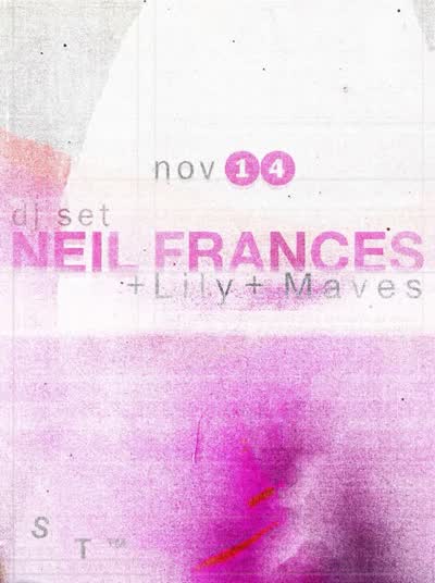 NEIL FRANCES DJ Set with Lily and Maves at Standard Time!