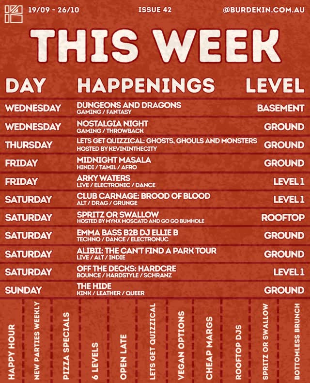 Live Music, Alternative Clubs and Raves / Spritz or Swallow Drag Show