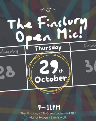 FLASH FINSBURY OPEN MIC!