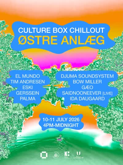 Lineup reveal 🩷 #cultureboxchillout 10-11 July 2026 in Østre Anlæg