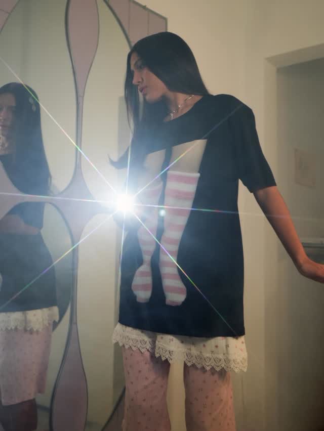 A Night In Filia 🛏️⏾⋆. ̊ At night, when everyone leaves, the store gets quiet but my mind keeps wandering; I love my t-shirt, I love my pants, I love my life....
