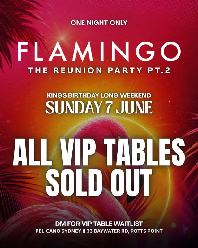 VIP tables for next Sunday are officially SOLD OUT!