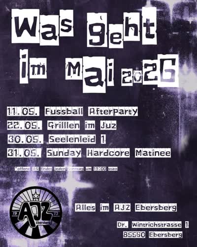 🚨!!️⚠️Das Konzert am 31.05 fällt leider aus, tut uns Leid!