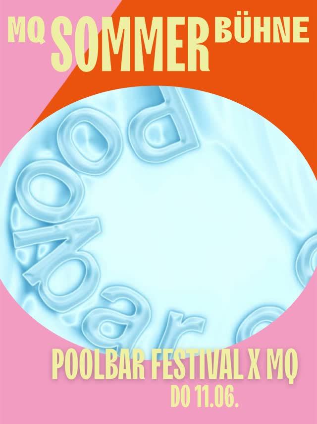 Poolbar x MuseumsQuartier 💦🍹 Mit Livekonzerten von @karl.musikant und @lukasoscar, dem beliebten Poolquiz sowie Einblicken in den Poolbar Generator bringt das Poolbar Festival einen Abend voller Musik, Design und Festivalstimmung auf die MQ Sommerbühne.