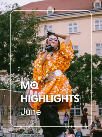 June at MQ ☀️🎶 Summer continues with exhibitions, concerts, performances and festivals across the MuseumsQuartier.