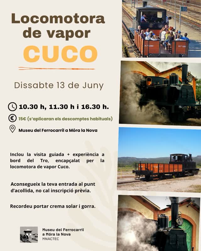 🚂🌞 Pla familiar al Museu del Ferrocarril a Móra la Nova! 🌞🚂