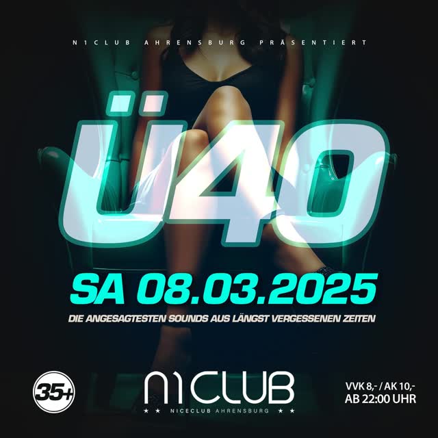🕺💃 **Ü40 Party im N1Club Ahrensburg** 🕺💃