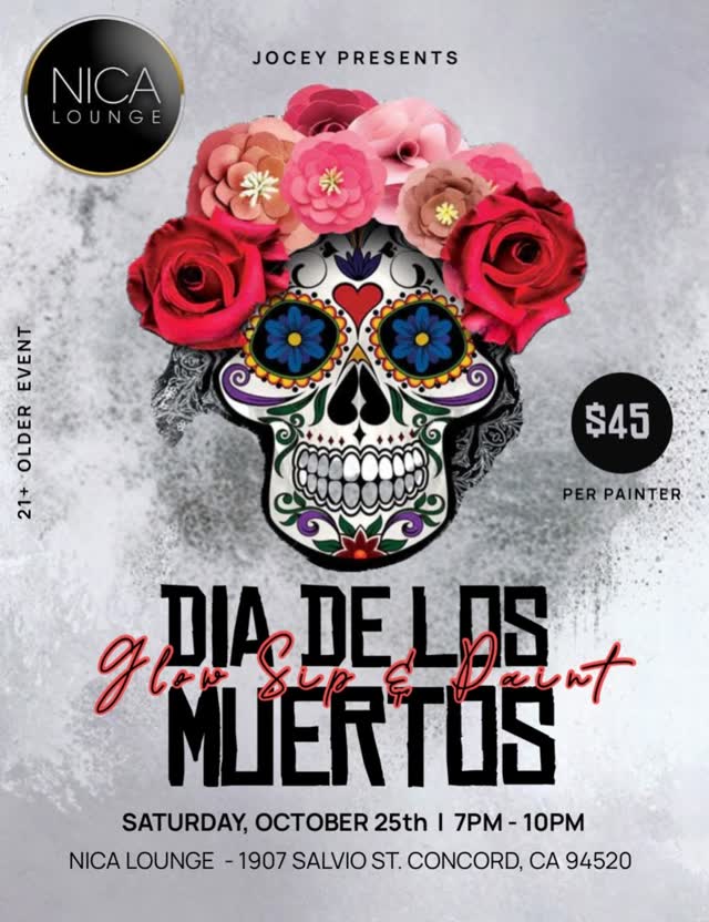 Dia De Los Muertos Glow Sip & Paint