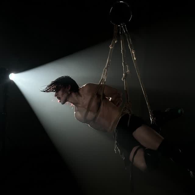 Live Suspension Performance by Rope Rebels at Symbiotikka