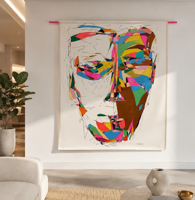 This piece is 62”x78” and is coming this weekend to @riverdaleartwalk Booth #72 🩷