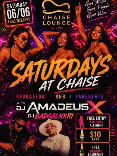 SATURDAYS AT CHAISE LOUNGE