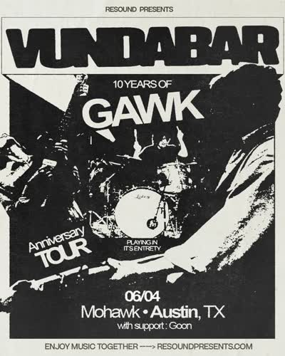 GAWK AT THE HAWK! ⚡️🦅 Vundabar’s 10-year anniversary tour with Goon