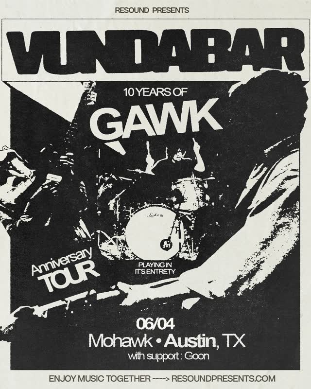 GAWK AT THE HAWK! ⚡️🦅 Vundabar’s 10-year anniversary tour with Goon