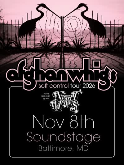 JUST ANNOUNCED 🚨 Afghan Whigs with special guests Night Moves on Sun, Nov 8th! Presale 🎫 on sale Thursday at 10am with code: GENTLEMEN 📻
