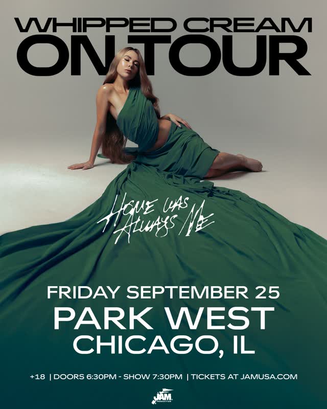 Just Announced: @whippedcream brings a night of bass-heavy electronic music to Park West on Fri, Sept 25.