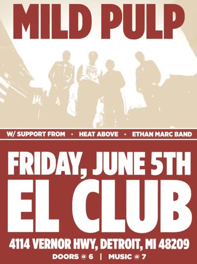 TONIGHT! It's finally HERE! Mild Pulp's BIGGEST SHOW EVER featuring FREE custom t-shirts, exclusive DRINKS, and live music from MILD PULP, @heataboveband and @ethanmarcband !!