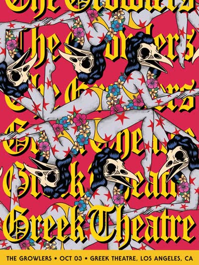 New poster art for Oct 3 Los Angeles @greek_theatre by Daniel Devoy. Only a handful of tickets remain.