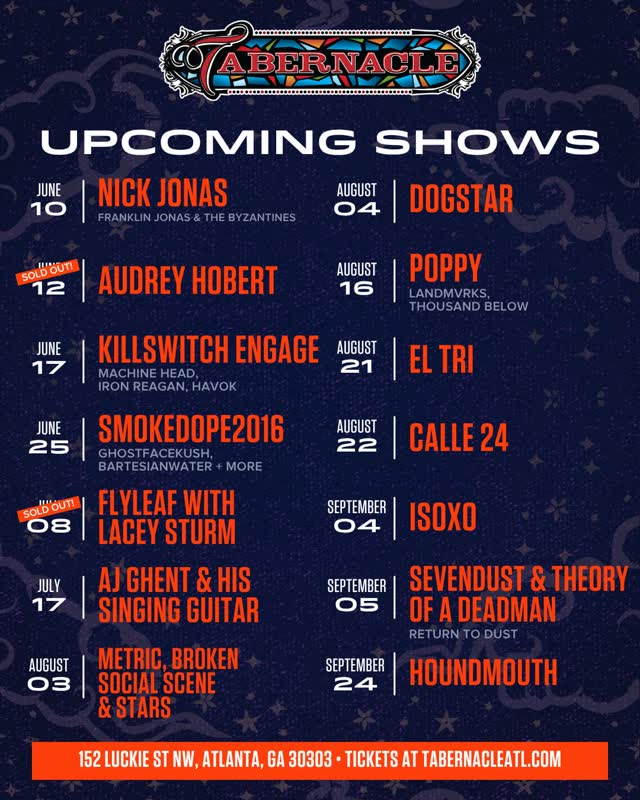 Tabernacle Upcoming Shows