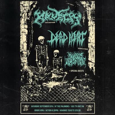 KRUELTY (Tokyo, Japan), Dead Heat (Oxnard, California) , Dying Remains and special guests at Palomino Smokehouse and Social Club Saturday September 5, 2026.