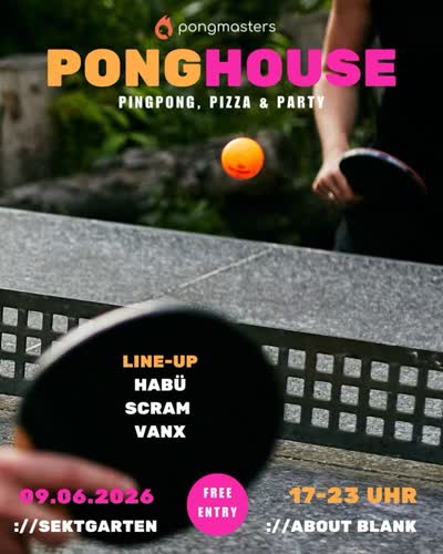 Save the date! Am 09.06. ://sektgarten x ponghouse