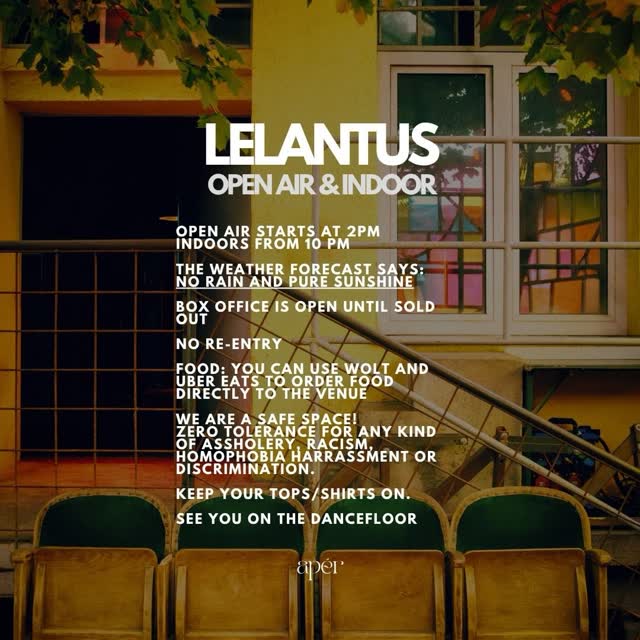 Last Infos and Timetable for today! Grab your tickets fast, if you want to come early, or late, or for sunset. See you on the dancefloor