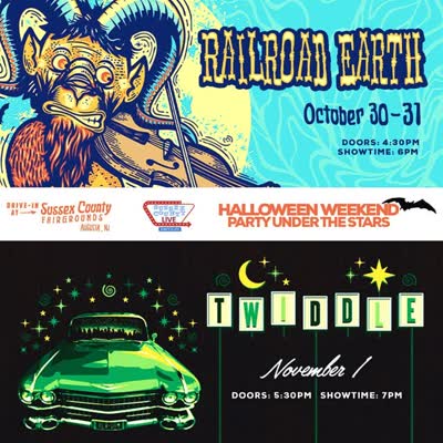 Railroad Earth & Twiddle Halloween Weekend Drive-in Concerts