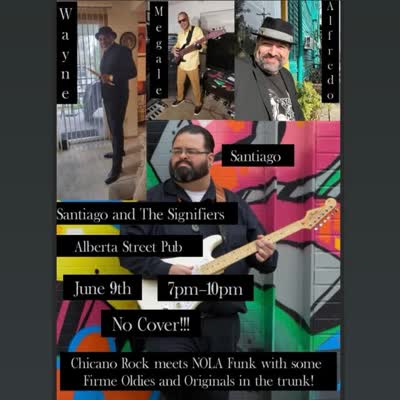Tonight from 7pm-10pm join Santiago and the Signifiers in the venue! No cover!! Come enjoy some live music tonight! See you soon!