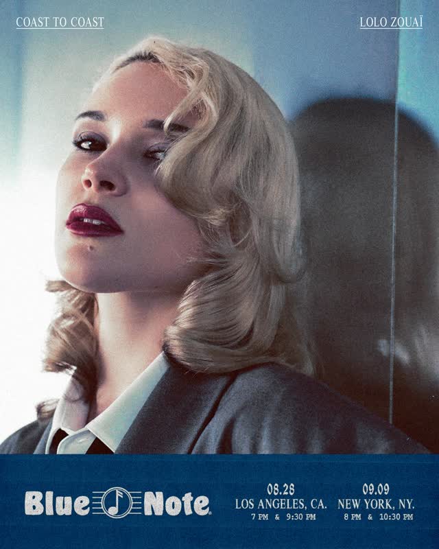 Just announced @lolozouai LIVE at the Blue Note Jazz club Coast to Coast!
