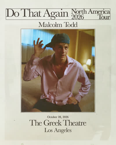 my chest is hurting, my feet can’t fall out of bed...because @malcolmtodd is coming to the Greek Theatre on 10.28 💌💔