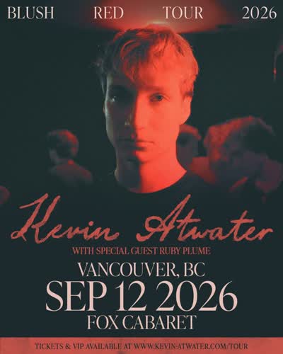 @TimbreConcerts presents @kevinatwater with special guest @rubytplume on September 12!